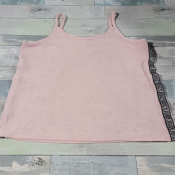 JUICY Couture Pale Pink Soft Fuzzy Comfortable Tank Top size XL with Side Detail - Picture 1 of 5